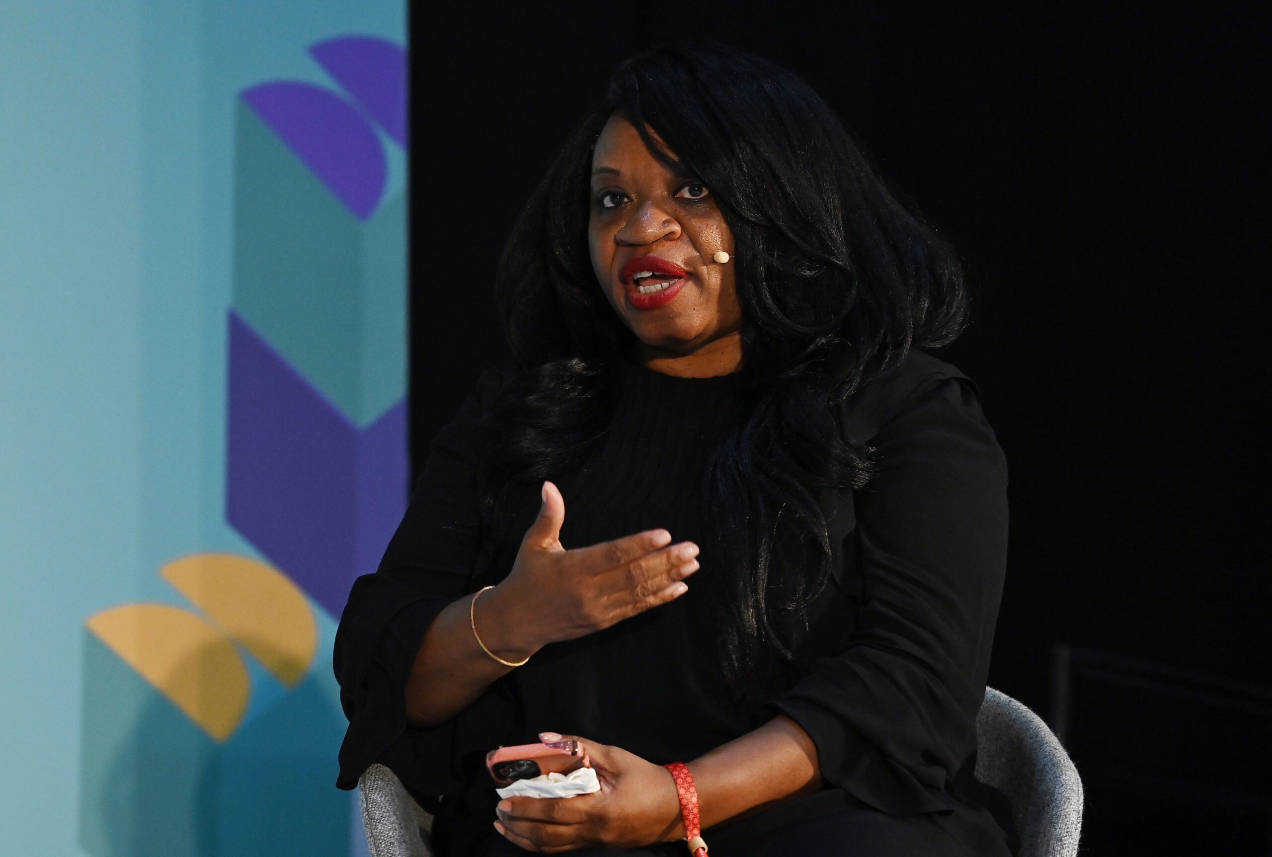 Anie Akpe, Founder of African Women in Tech, on the stage of Web Summit
