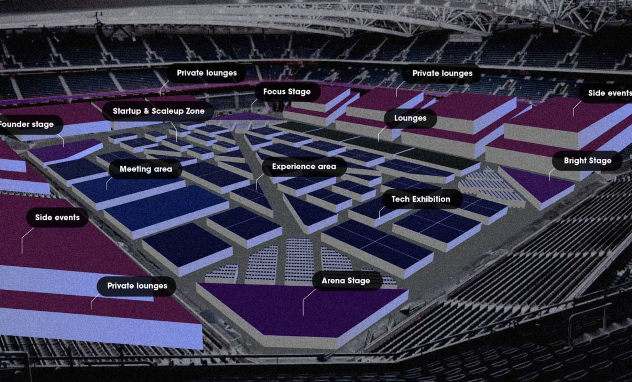 Floor plan of the Tech Arena 2024