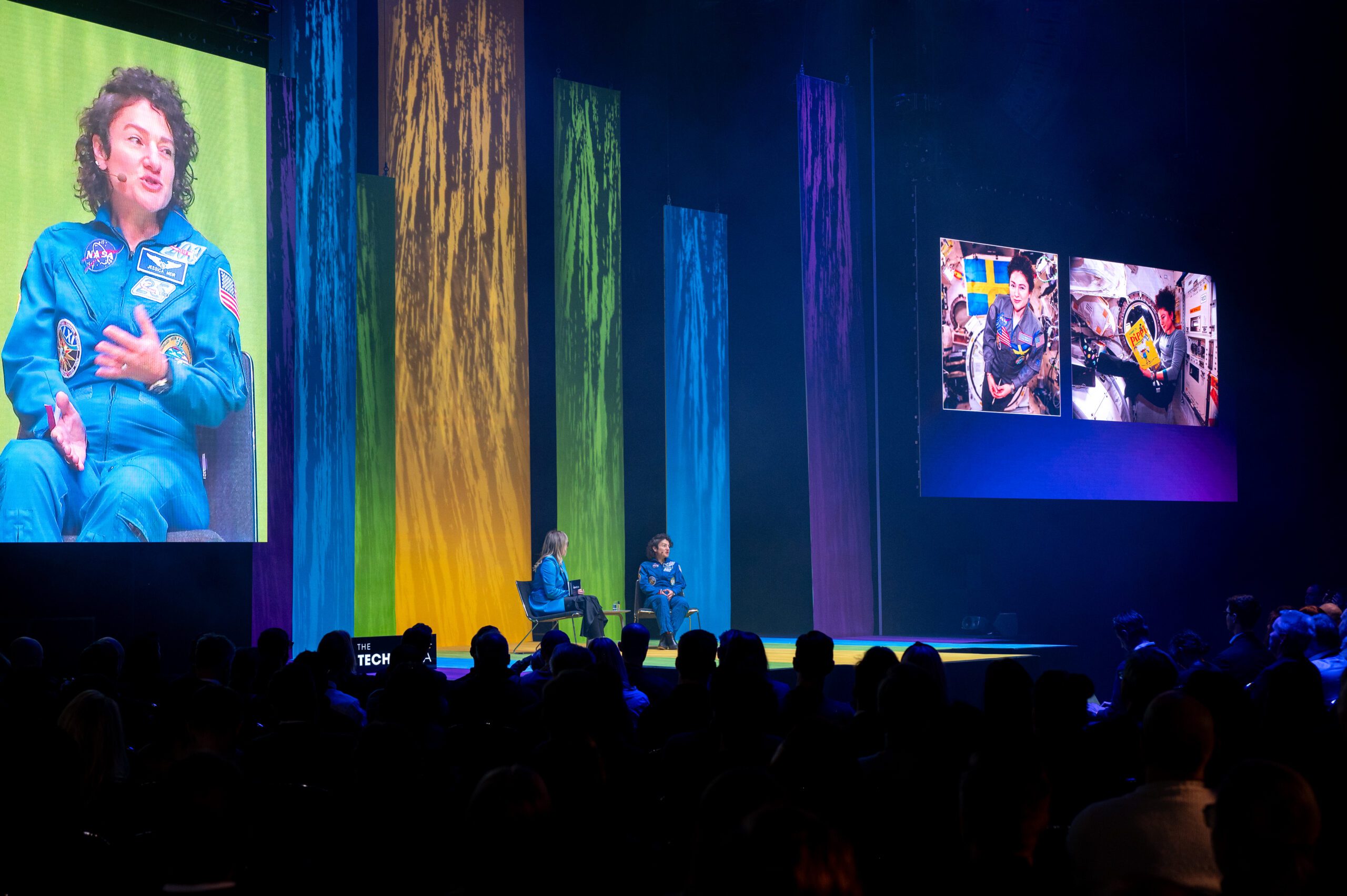 Jessica Meir on the websummit stage