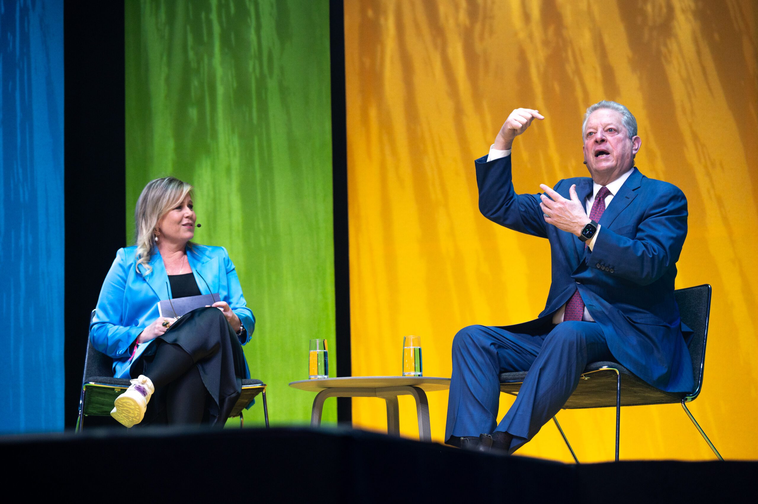 Al Gore, Former US Vice-President & Nobel Prize, talking on the Websummit stage