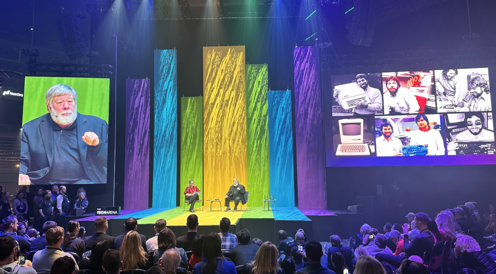 WebSummit stage during Steve Wozniak, Apple Co-founder & Philanthropist, talk